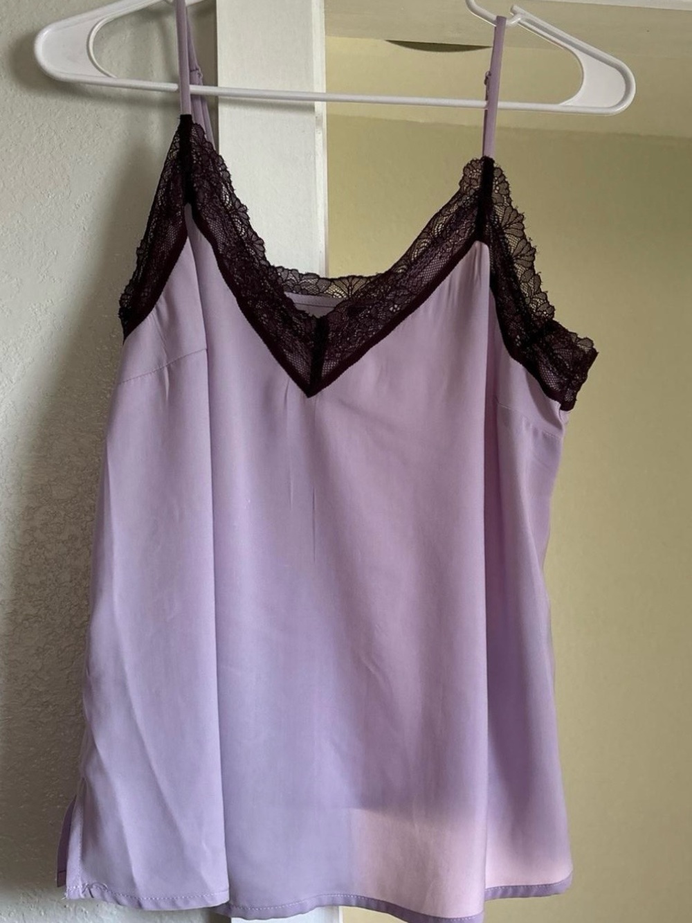 Old Navy Lavender Cami with Dark Plum Lace